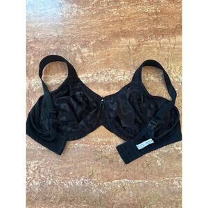 EUC Wacoal 42DD Wacoal Awareness Full Figure Underwire Black Floral Bra